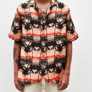 Men's Hawaiian shirt 100% silk by Philip Huang size L